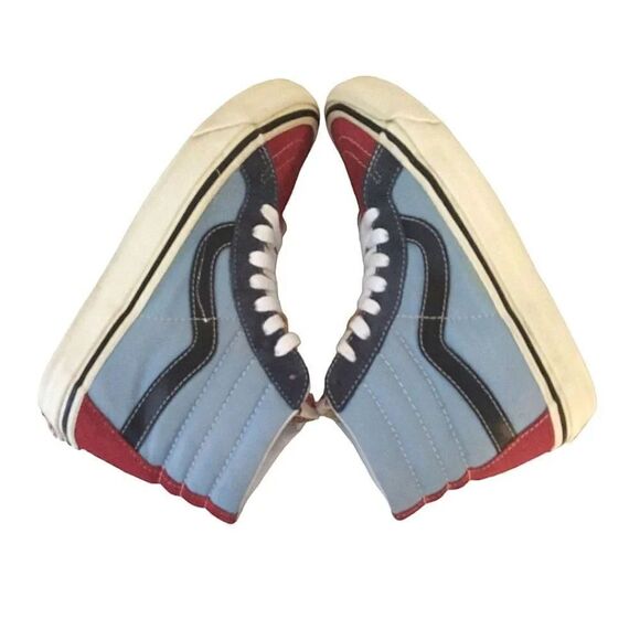 Vans Blue Red Sk8 Hi #38 Reissue 50th Anniversary Skate Sneakers W7.5 M6 - Picture 6 of 16